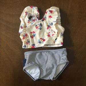 Ruffle Butts Petal Parade Stripe Waterfall Tankini